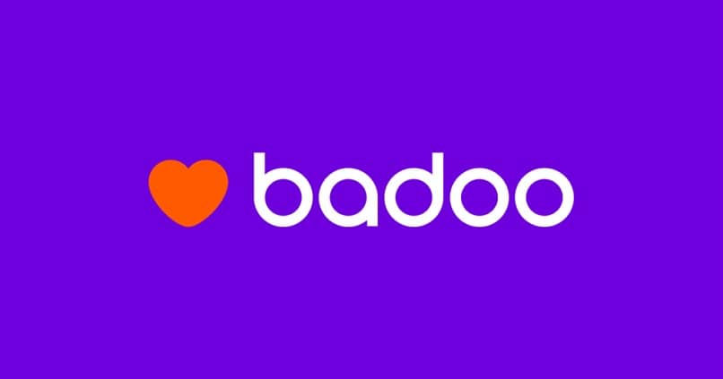 badoo heart and name with white letters and white background