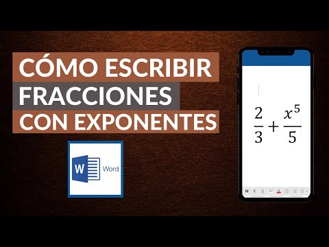 Cómo Poner o Escribir Fracciones en Word - Fracciones con Exponentes en Word